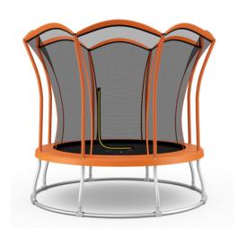 10 feet unique flower shape trampoline with galvanized steel frame-orange