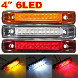 6 led clearance side marker light indicator lamp truck trailer lorry van 12v 24v