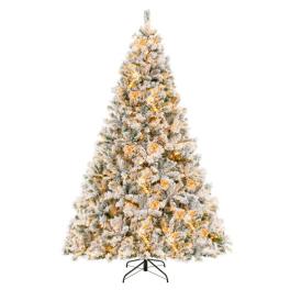 6/7/8 feet artificial xmas tree 3-minute quick shape-8 ft - color: white - size: 8 ft