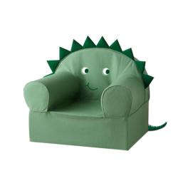 Original kids sofa with armrest and thick cushion-green - color: green