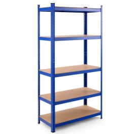 71 inch heavy duty steel adjustable 5 level storage shelves-blue - color: blue