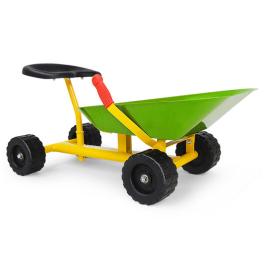 8 inch heavy duty kids ride-on sand dumper with 4 wheels-lime green - color: green