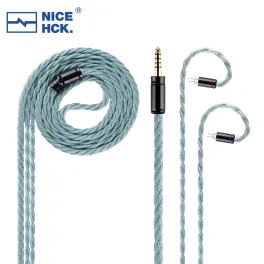 Color: snow - nicehck silkcyan silver plated annealing copper+tricolor copper mixed 0.78 2pin earphone hifi upgrade cable for himalaya f1 pro