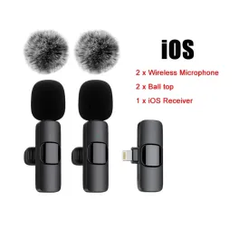 Color: black - gaminja k9 wireless lavalier microphone for android iphone portable audio video recording interviews plug&play noise reduction