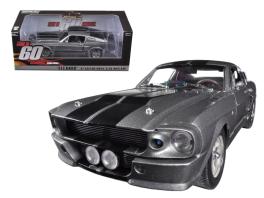 1967 ford mustang custom "eleanor" gray metallic with black stripes "gone in 60 seconds" (2000) movie 1/18 diecast model car by greenlight