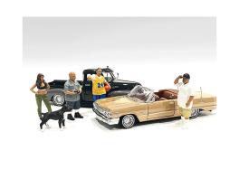 Lowriderz and a dog 5 piece figurine set for 1/18 scale models by american diorama