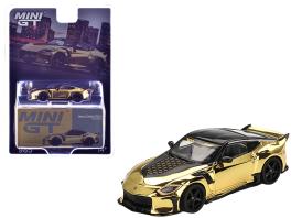 Nissan z veilside ffz400 gold chrome with black top limited edition 1/64 diecast model car by mini gt