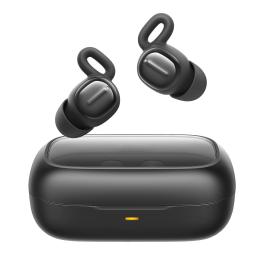 Wireless earbuds ultra long playtime earphones with charging case earbuds in ear noise-canceling headphones black