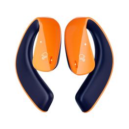 Tws wireless bluetooth headphones touch control ear clip bone conduction noise reduction headset orange blue