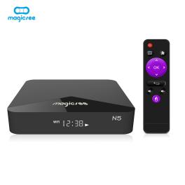 Tv box n5 android 9.0 tv box amlogic s905x quad-core 4k resolution 2gb ram 16gb rom 2.4g 5g wifi set top box black_2 + 16gb single wifi european regulations