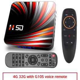 For android tv  box android 10.0 4k 4gb 32gb 64gb media player 3d video smart tv box 4+32g_european plug+g10s remote control