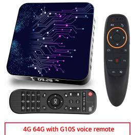 4+64gb tv box tp02 rk3318 android 10 tv box with remote control 4+64g_au plug+g10s remote control