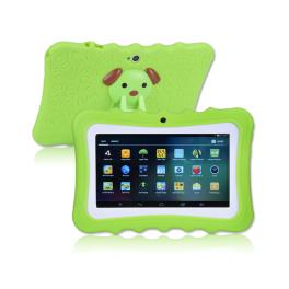 Kids tablet 7-inch android 4.4 1024x600 hd screen quad core cpu wireless wi-fi dual camera tablet green
