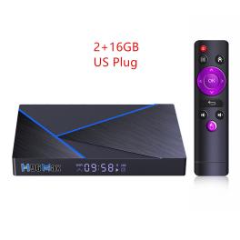 H96max v56 smart set-top box gigabit android quad core 12 8k bluetooth media player h96 v58 tv box black us plug 2+16g