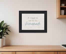 It's homemade black framed print wall art