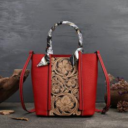 Fashion new embossed leather women's bag