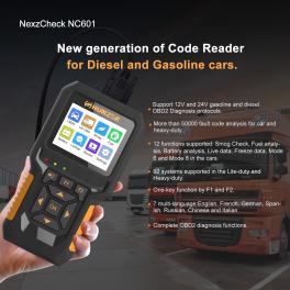 Nc601 12v-24v engine code reading card decoder